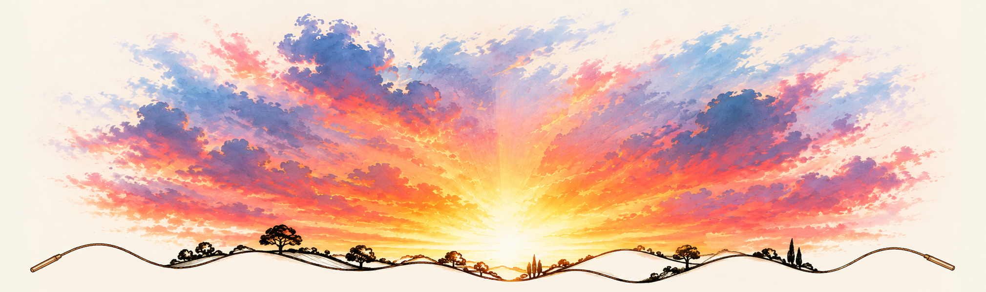 Hippy Love sunset logo